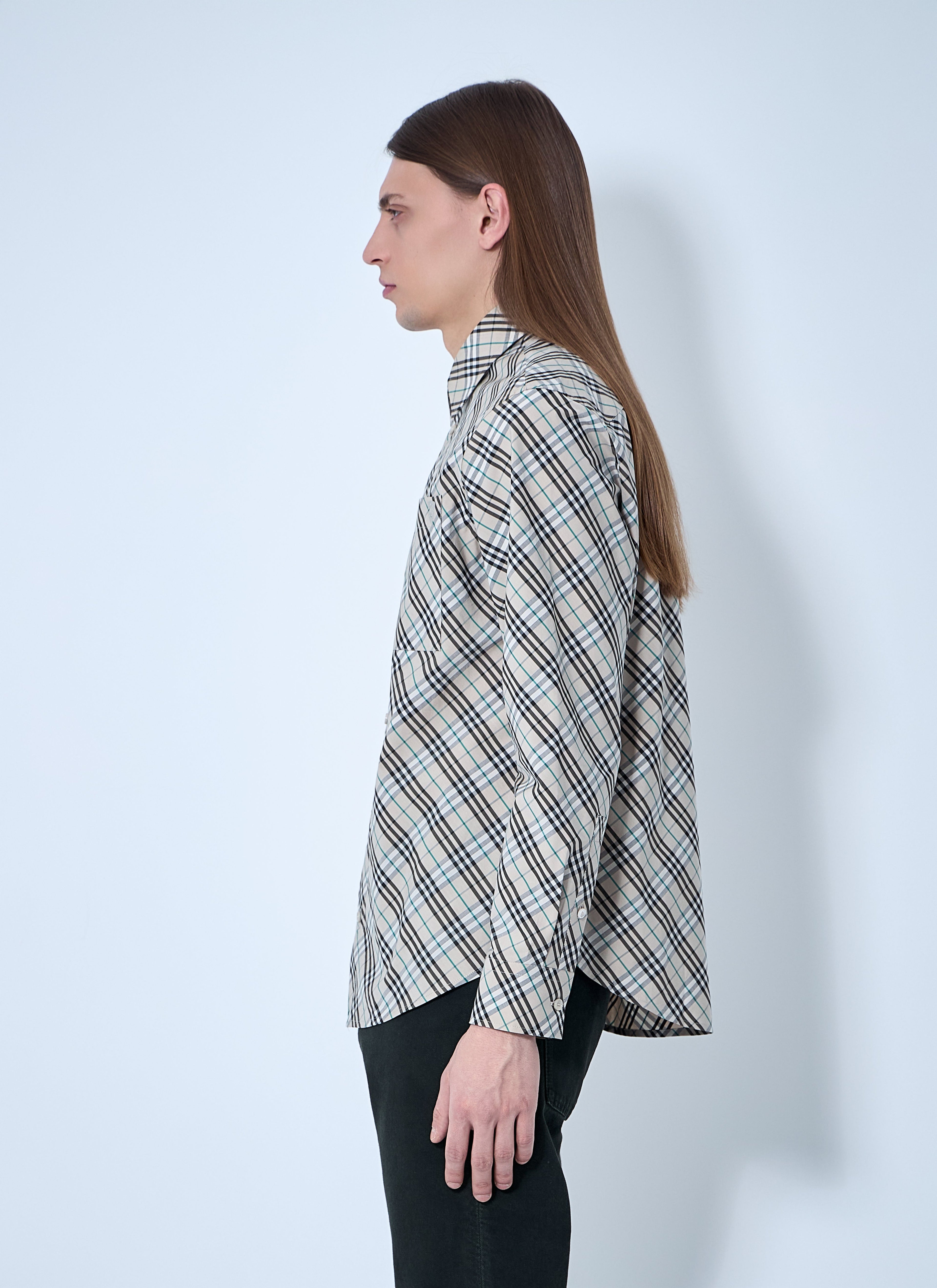 Burberry Men's Checked Shirt button up front plaid