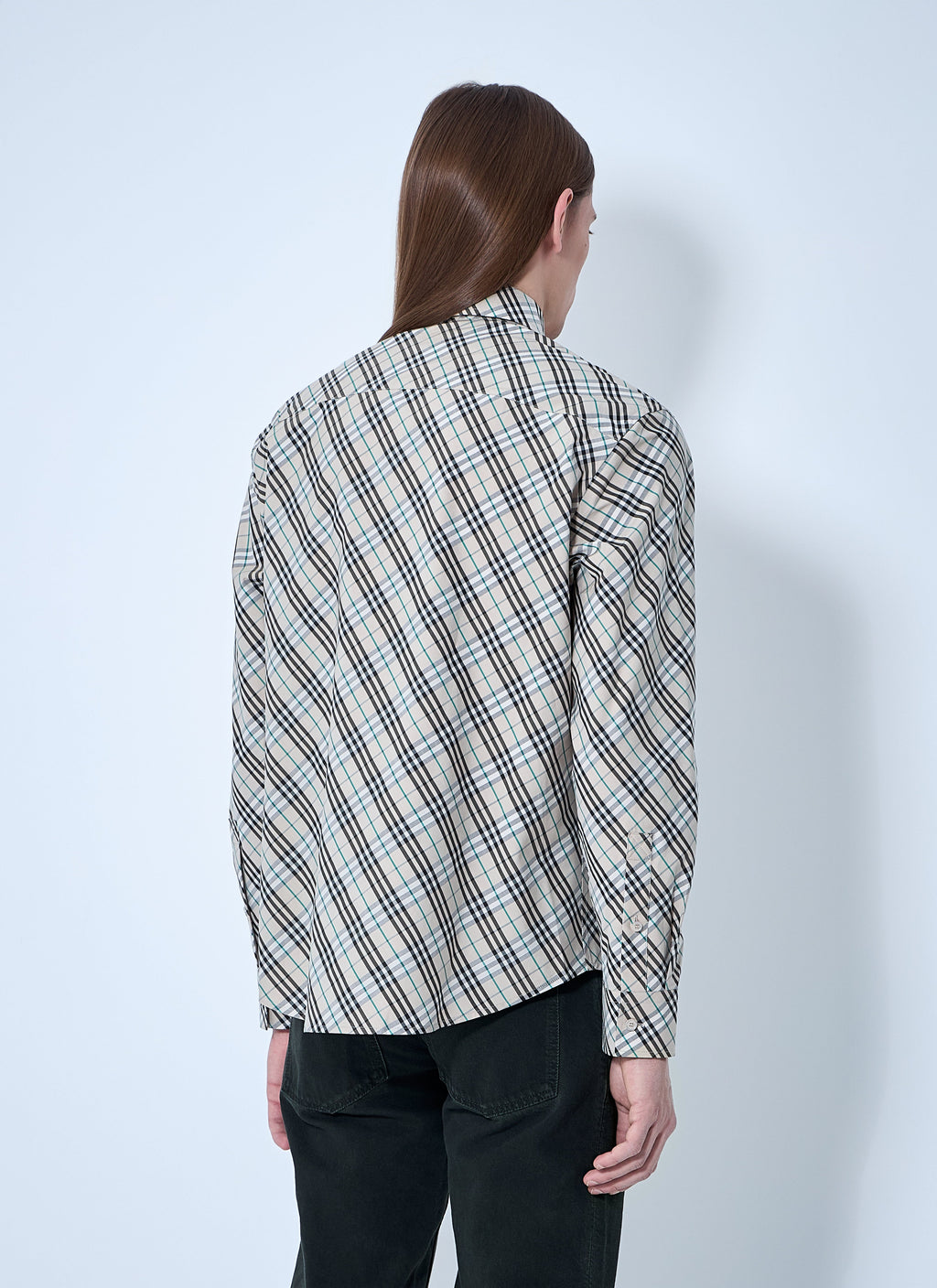 Burberry Men's Checked Shirt button up front plaid