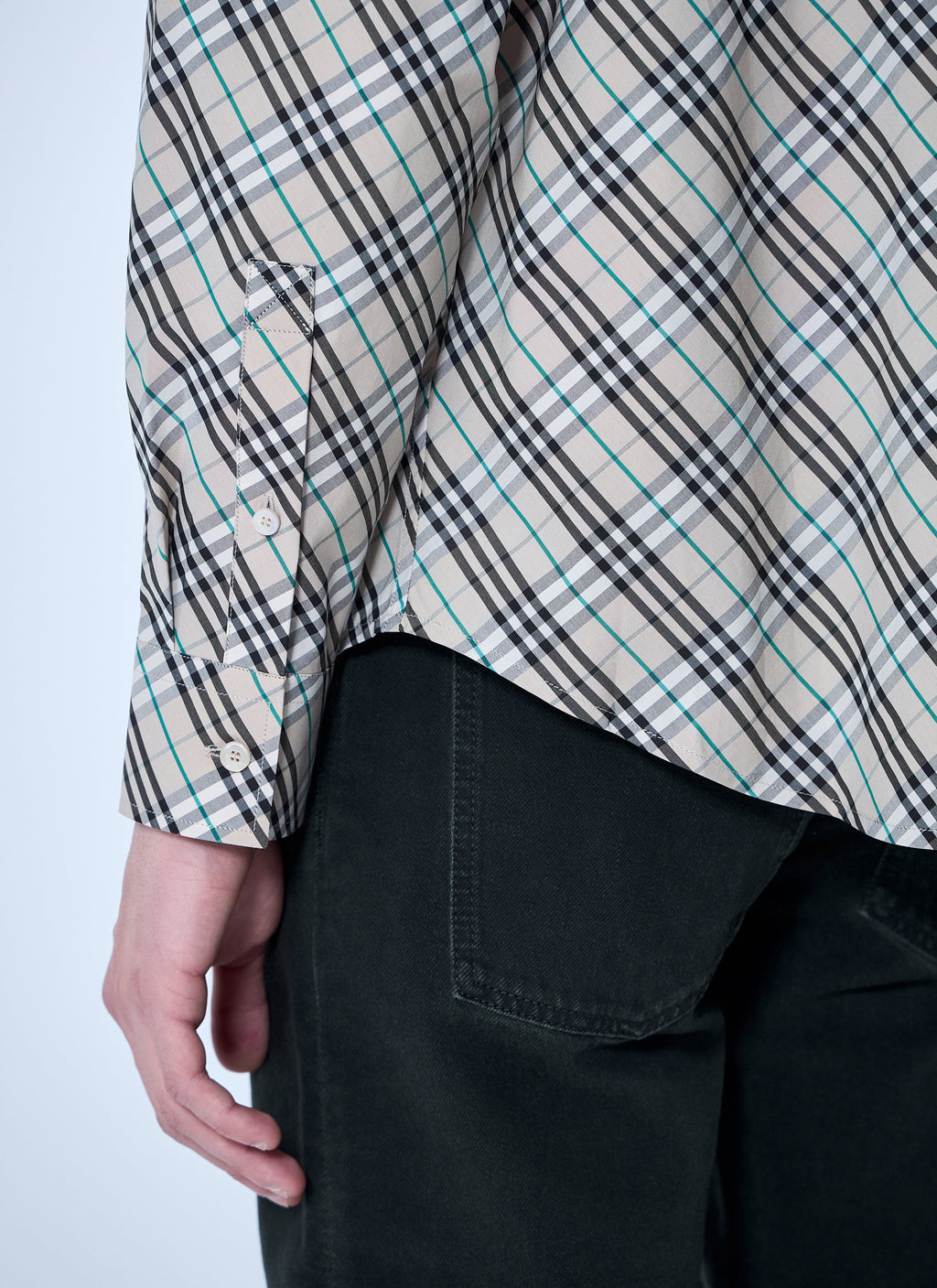 Burberry Men's Checked Shirt button up front plaid