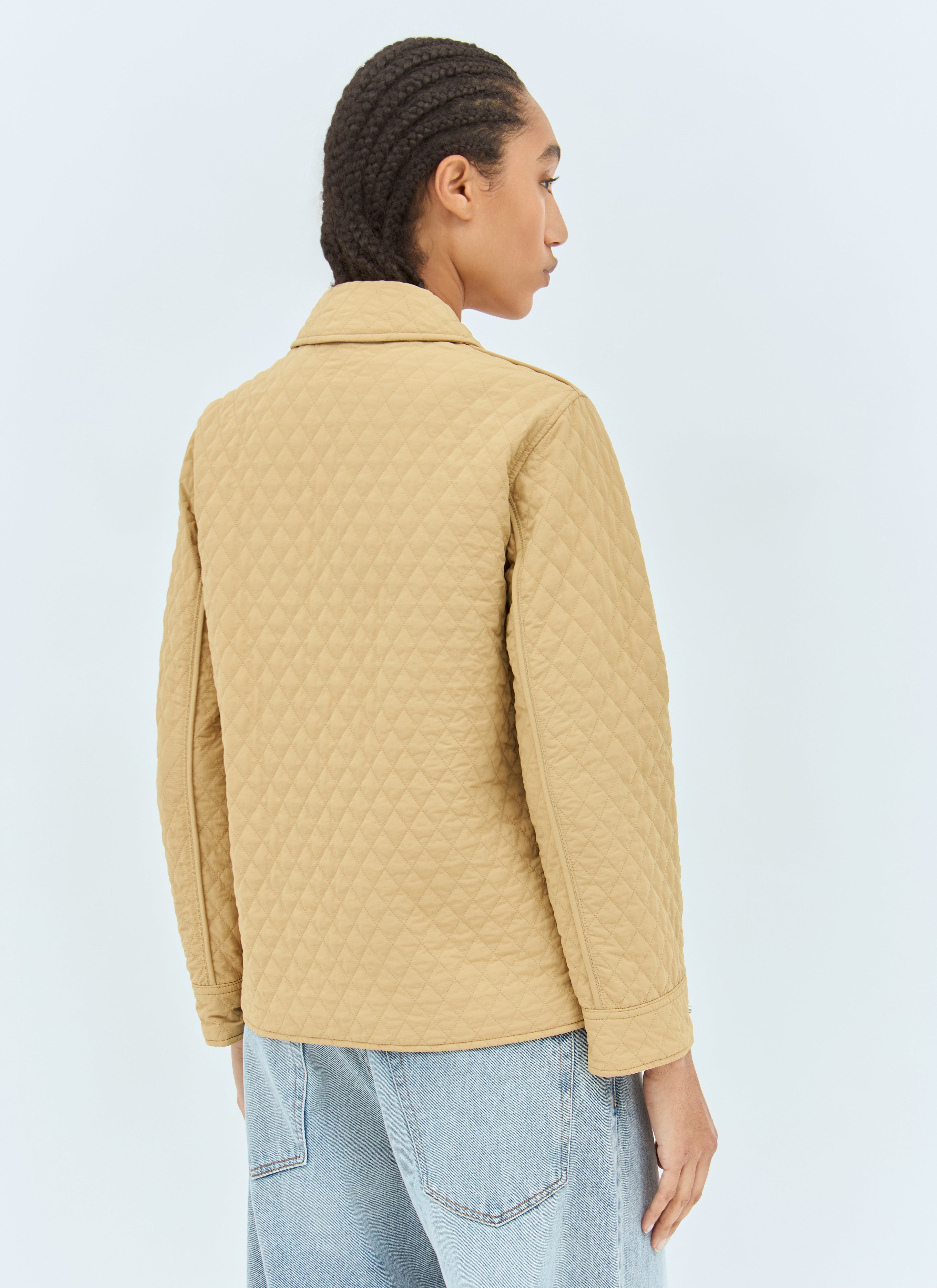 Burberry ladies Reversible Quilted Nylon Jacket Coat tan/plaid