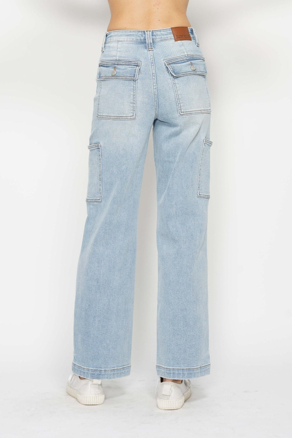 Judy Blue Full Size High Waist Straight Cargo Jeans ladies