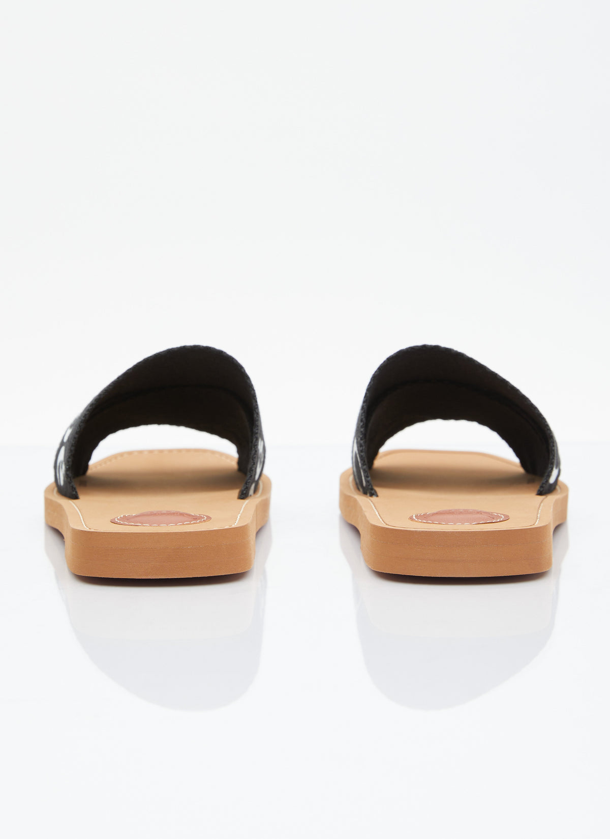 Chloé ladies Woody Slides sandals shoes linen black
