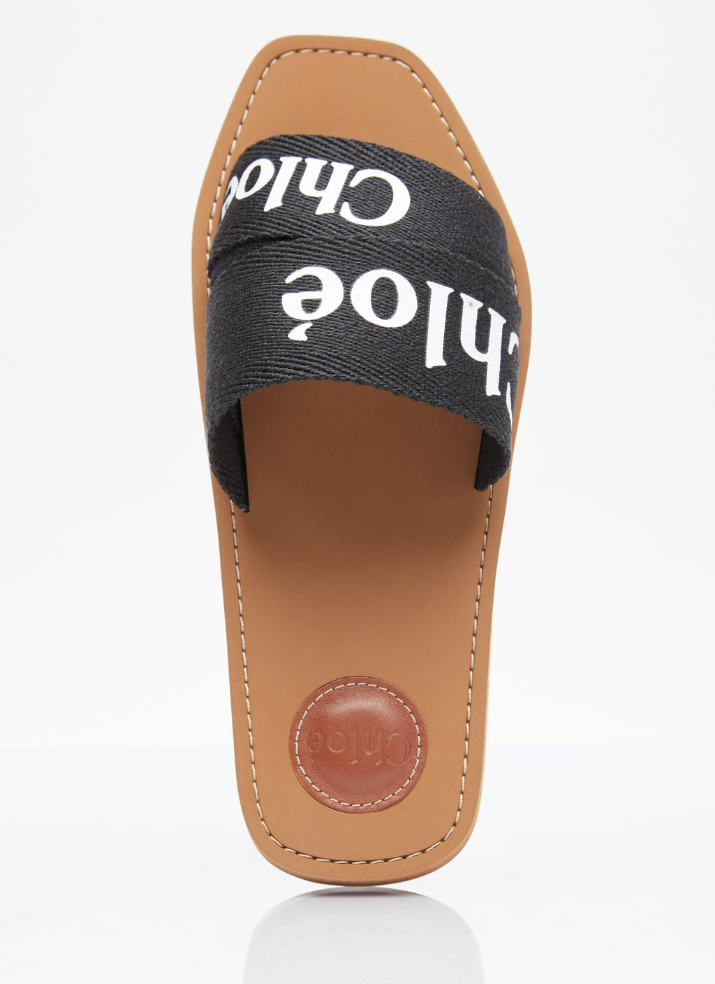 Chloé ladies Woody Slides sandals shoes linen black