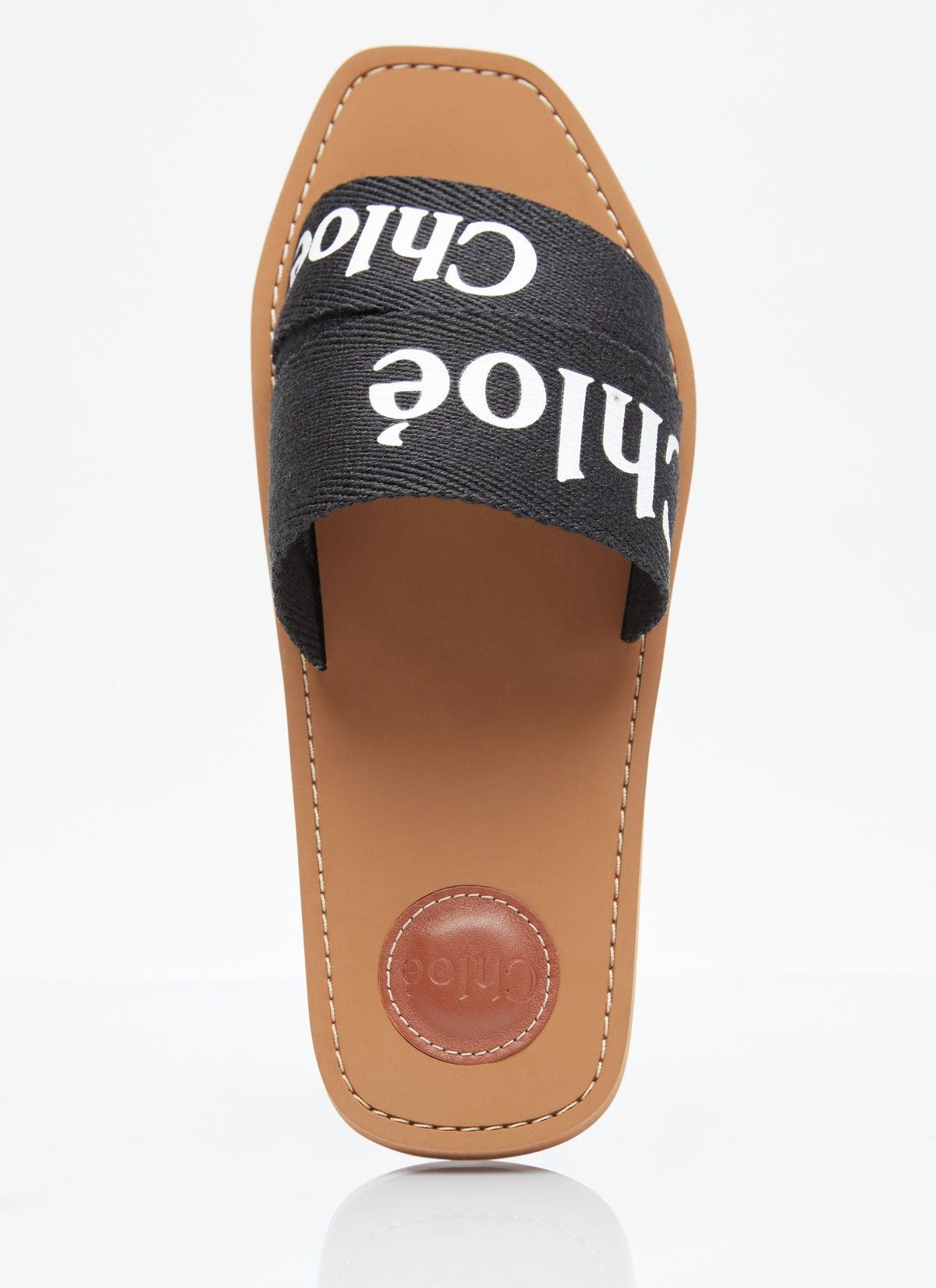 Chloé ladies Woody Slides sandals shoes linen black