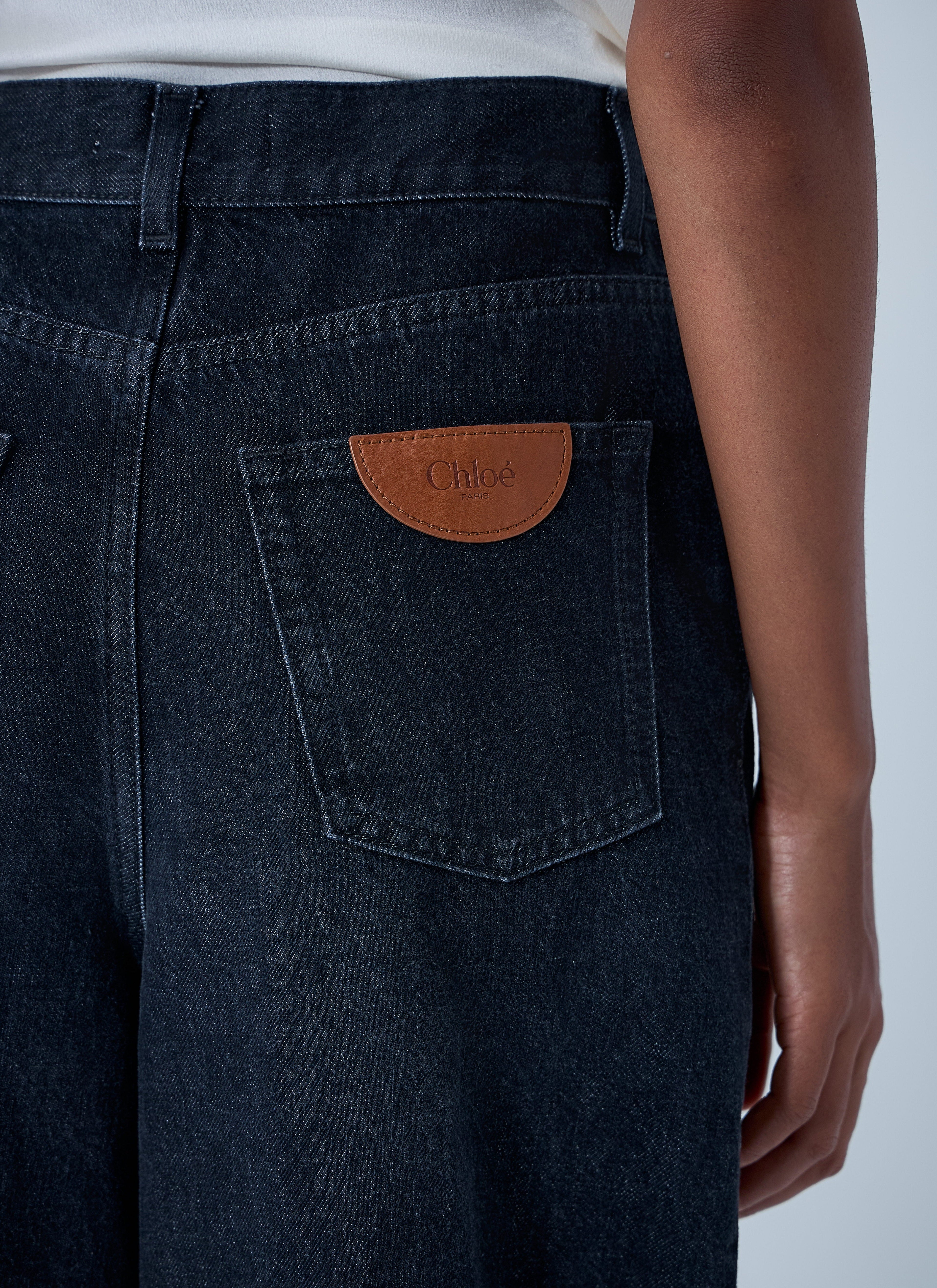 Chloé ladies Five-Pocket Blue Jeans denim barrel flare