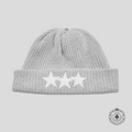Chrome Hearts Cashmere Star Patch Beanie in Grey skull cap unisex