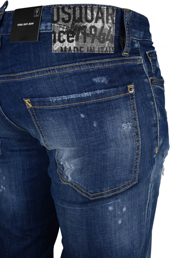 Dsquared2 Men's Cool Guy Blue Jeans denim logo patch