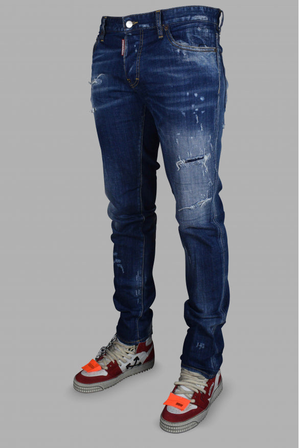Dsquared2 Men's Cool Guy Blue Jeans denim logo patch
