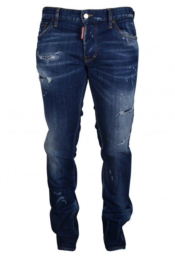 Dsquared2 Men's Cool Guy Blue Jeans denim logo patch