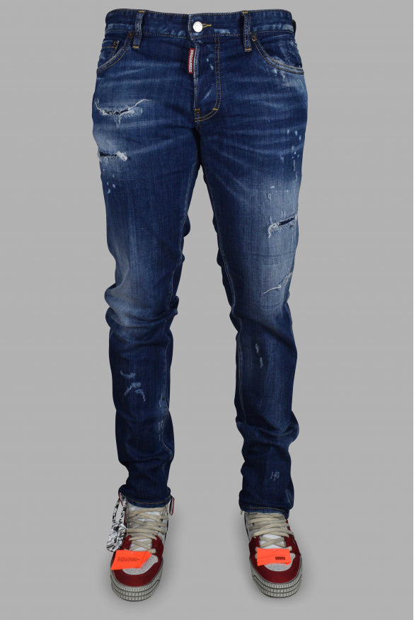 Dsquared2 Men's Cool Guy Blue Jeans denim logo patch