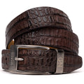 Riccardo Belt Brown men's genuine Caiman skin brown