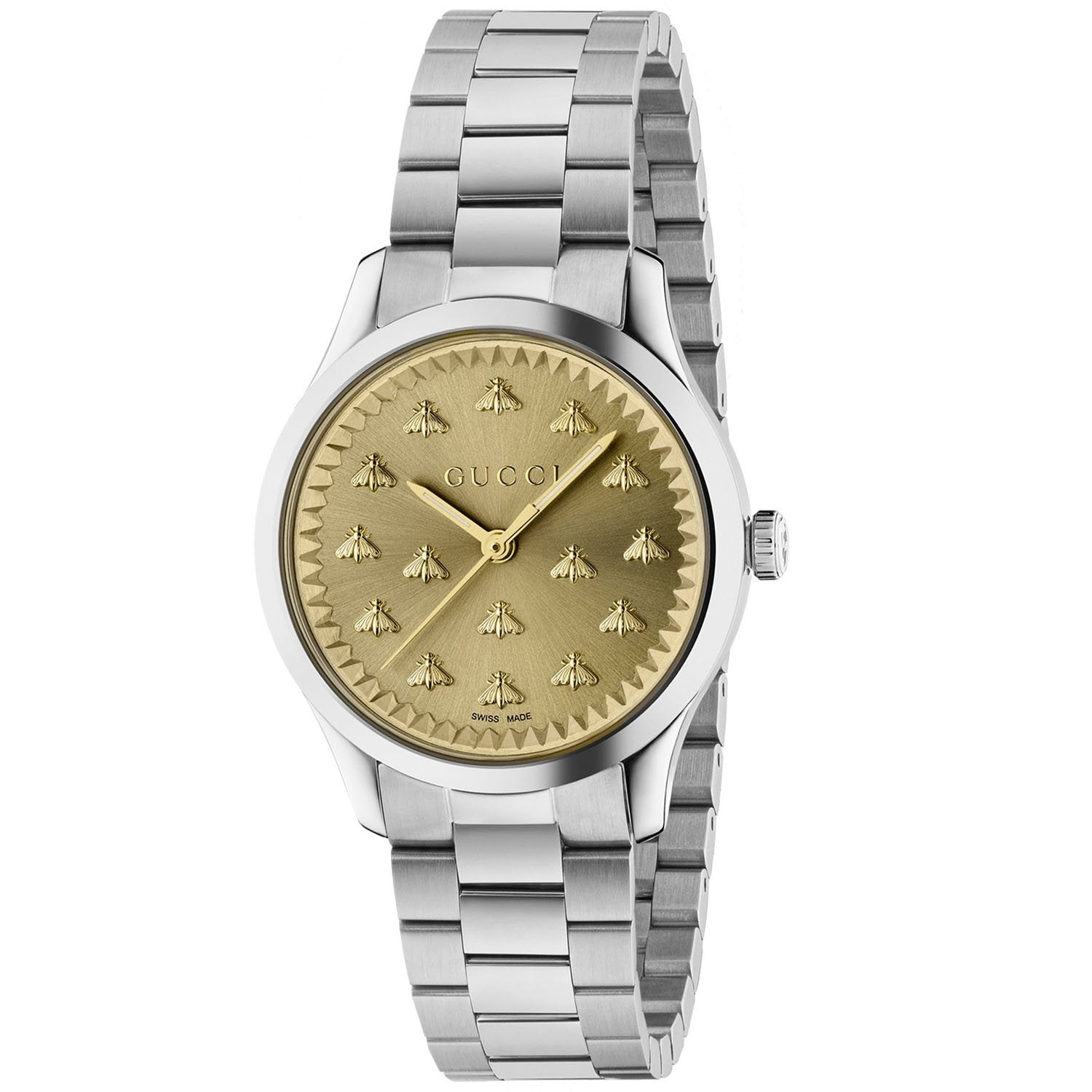 Gucci Ladies G-Timeless wrist watch silver gold 2-tone