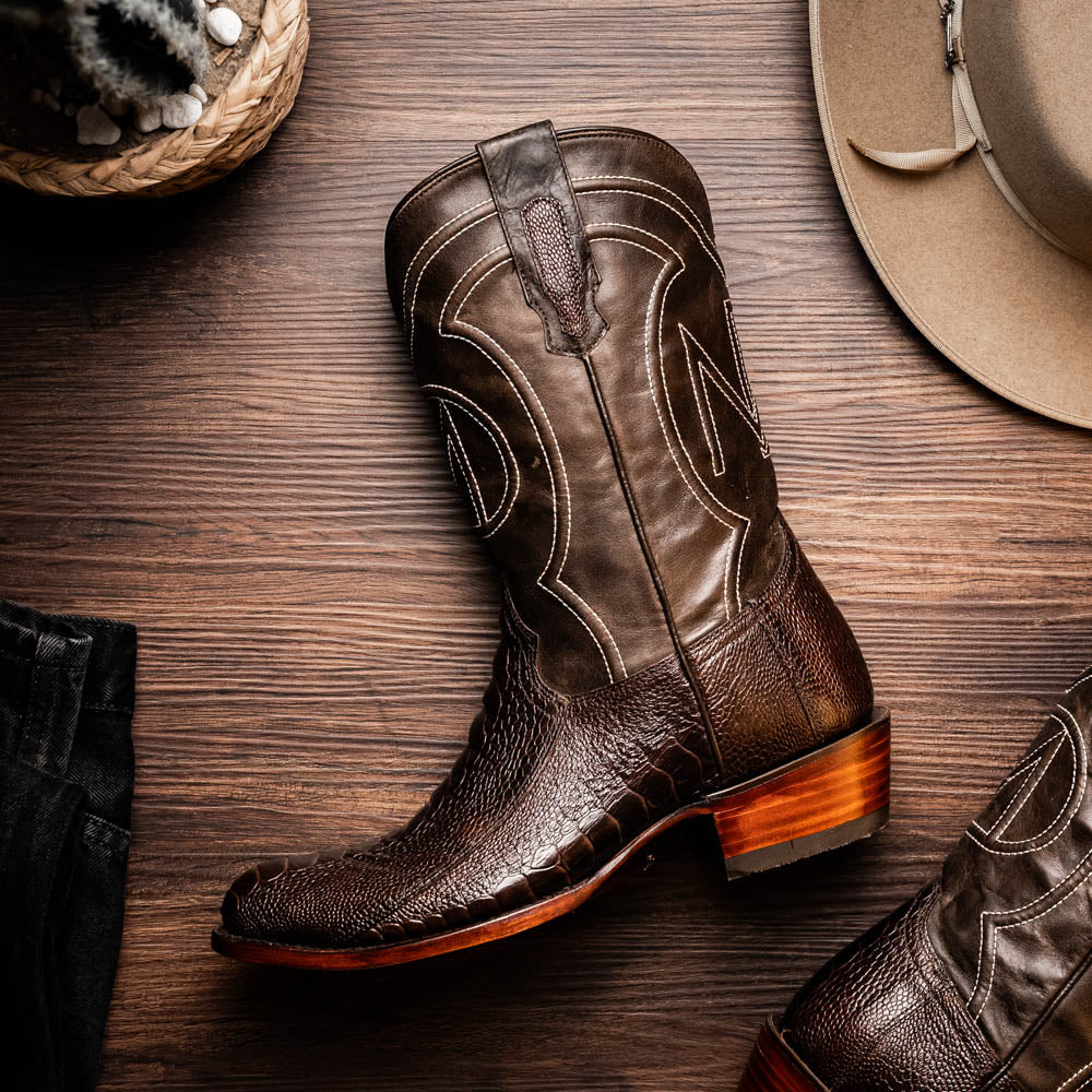 Denver Brown men's Ostrich Skin Boots Marco Pre-Order