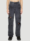 Dolce & Gabbana Men's Distressed Denim Jeans black distressed pants