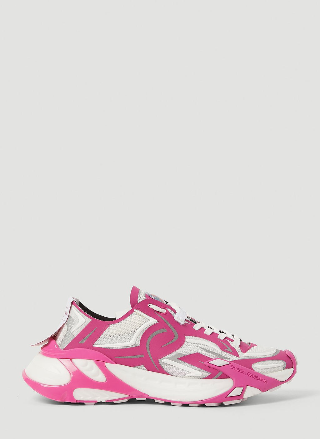 Dolce & Gabbana ladies Dragon Sneaker hot pink white shoes athletic trainers