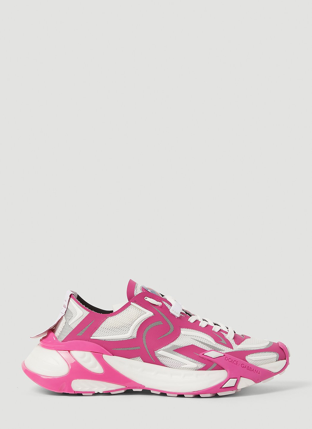Dolce & Gabbana ladies Dragon Sneaker hot pink white shoes athletic trainers