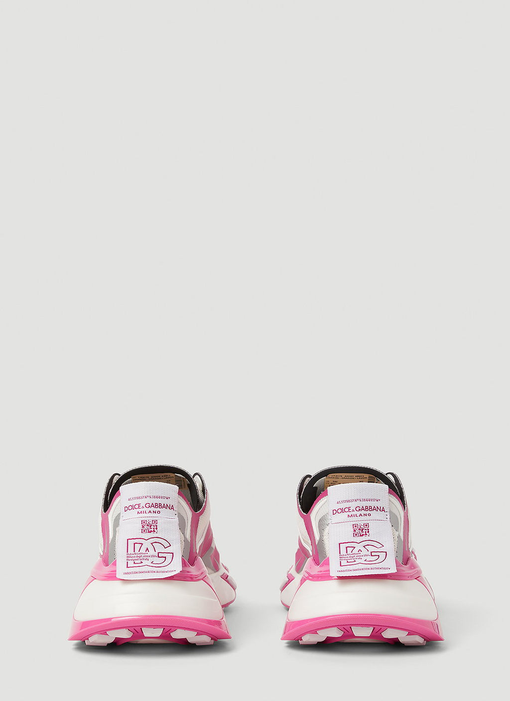 Dolce & Gabbana ladies Dragon Sneaker hot pink white shoes athletic trainers