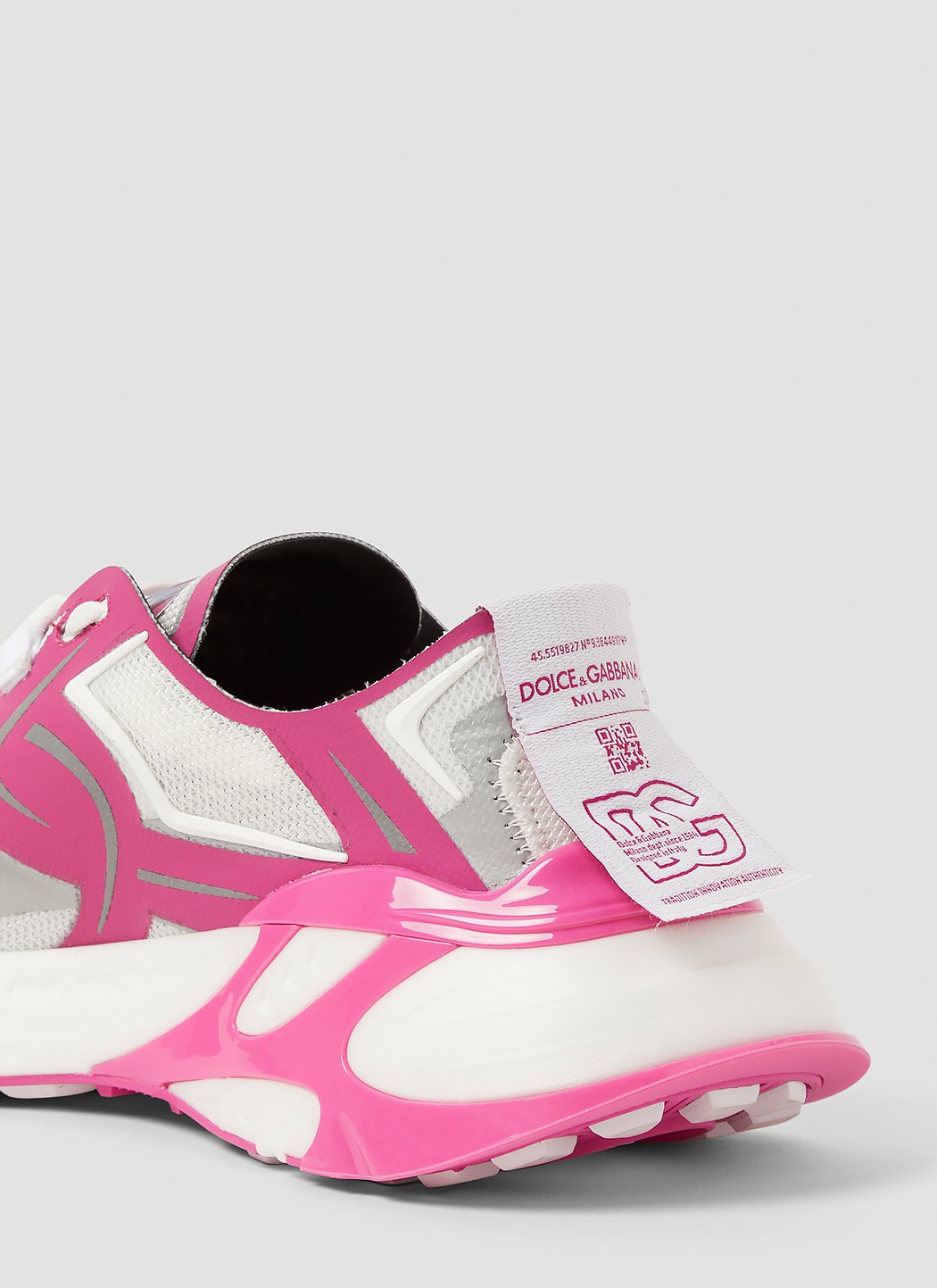 Dolce & Gabbana ladies Dragon Sneaker hot pink white shoes athletic trainers