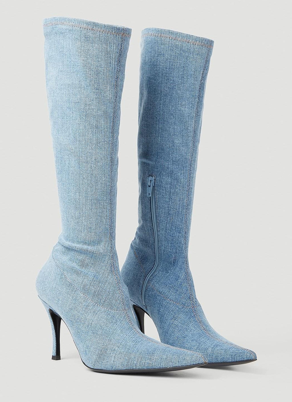 Diesel ladies D-Venus Kbt Boots denim stiletto boots heels