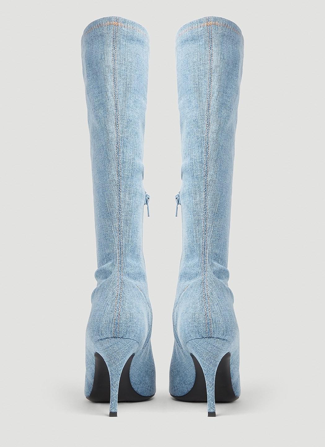 Diesel ladies D-Venus Kbt Boots denim stiletto boots heels