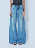 Diesel Ladies 1996 D-Sire Blue Jeans mid rise flare wide leg denim