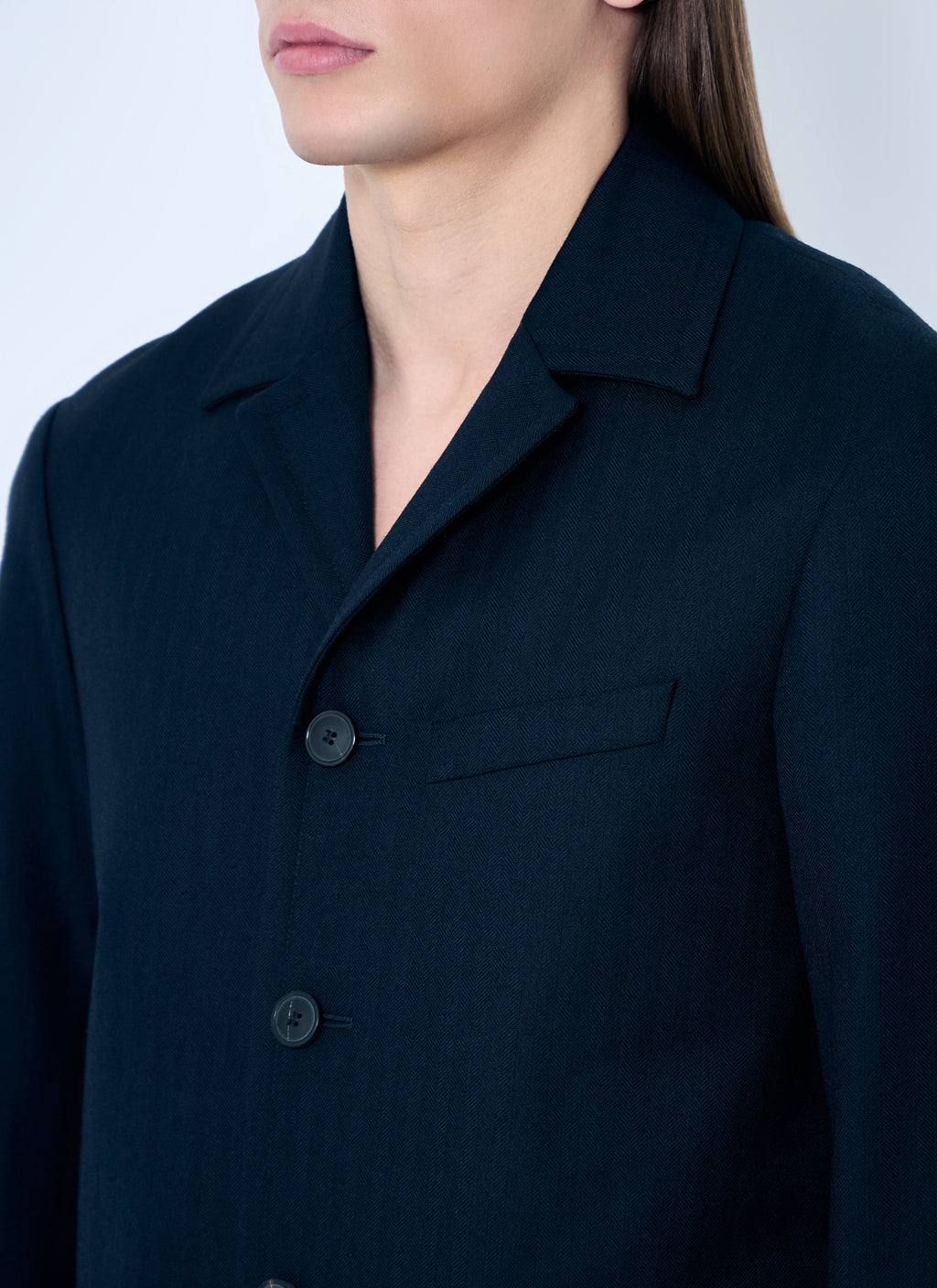 Dries Van Noten Men's Bays Jacket dress tailored wool blazer dark navy