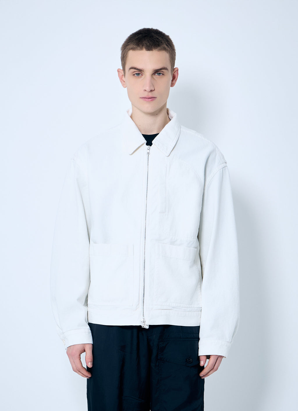 Dries Van Noten Men's Veper Jacket coat white zip up