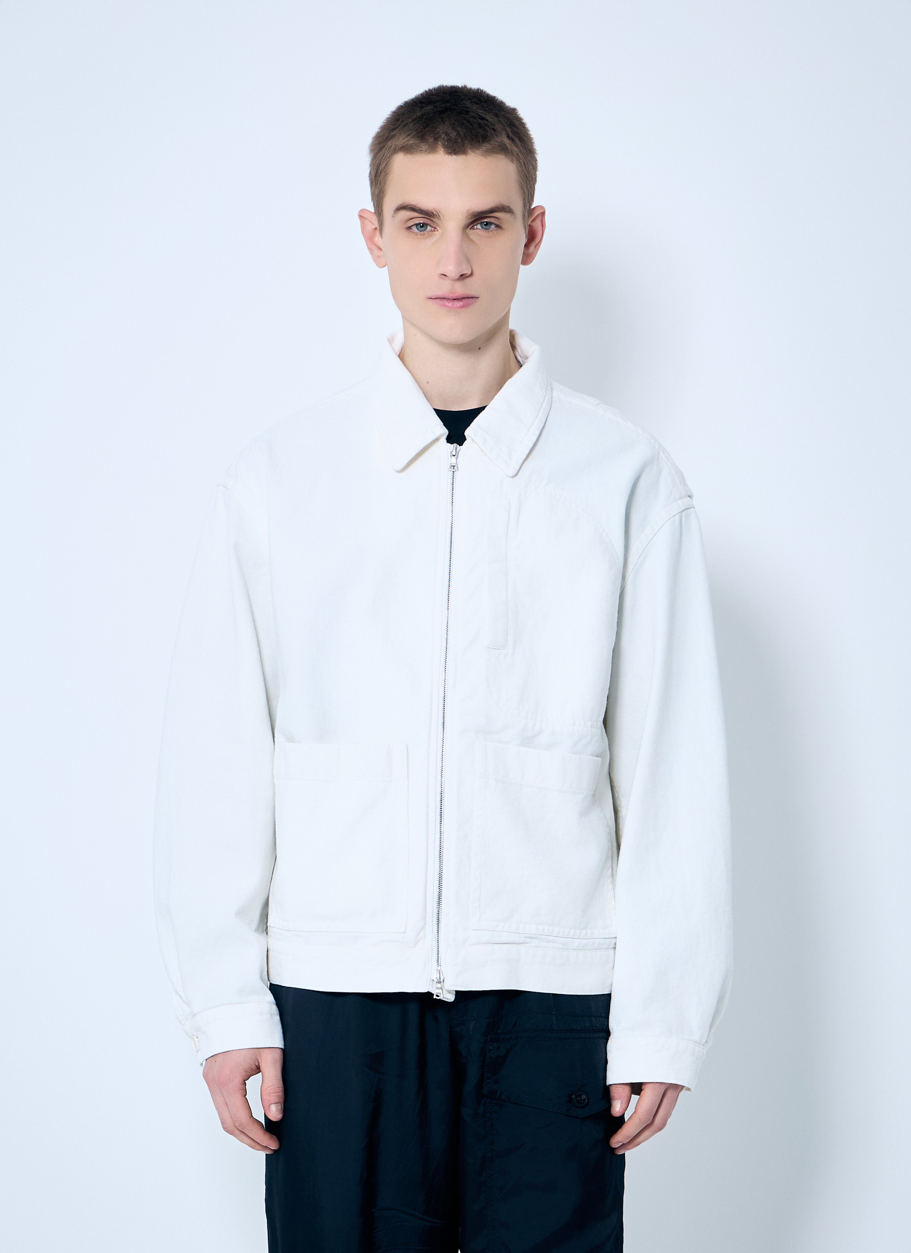 Dries Van Noten Men's Veper Jacket coat white zip up
