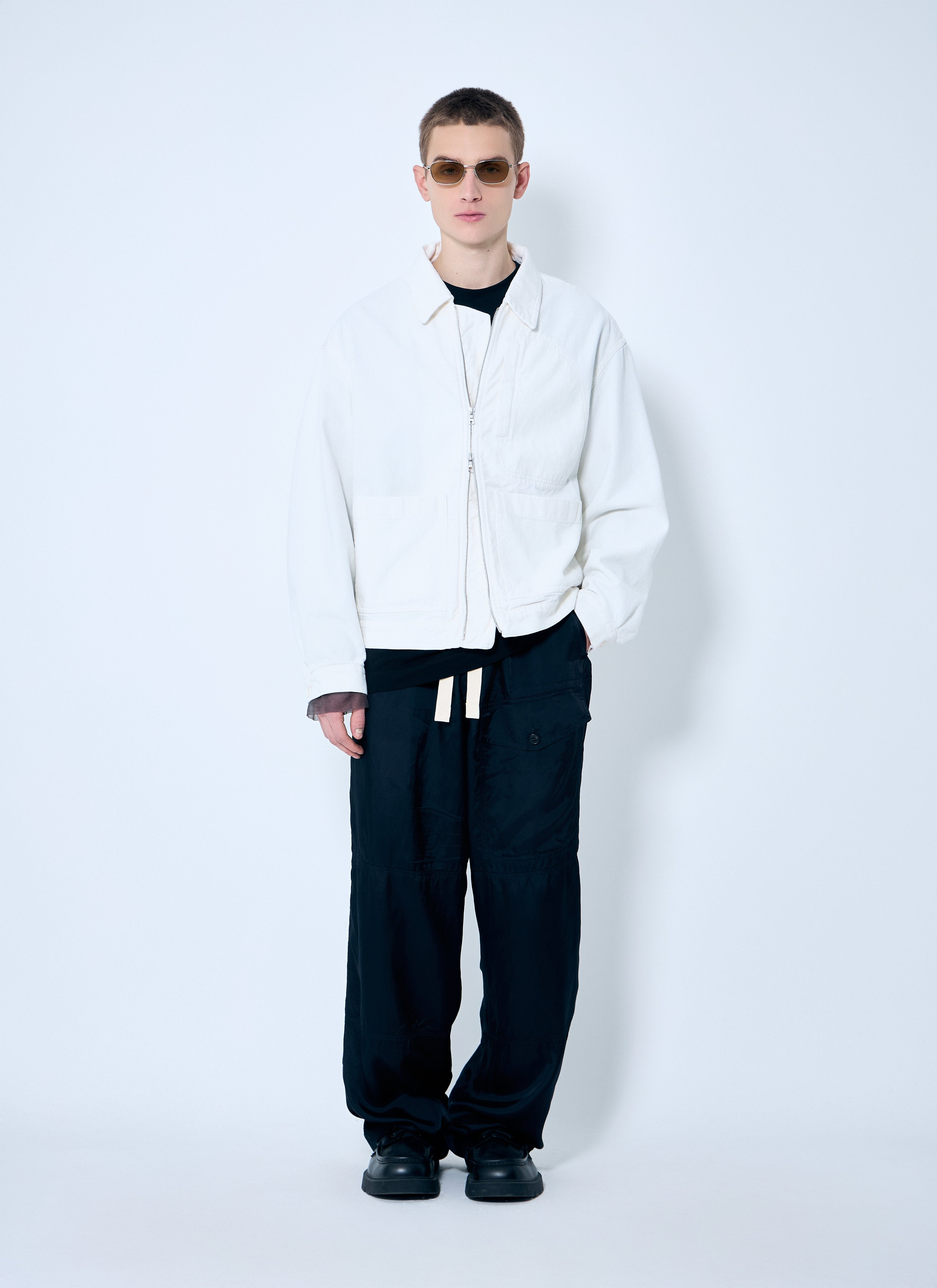 Dries Van Noten Men's Veper Jacket coat white zip up