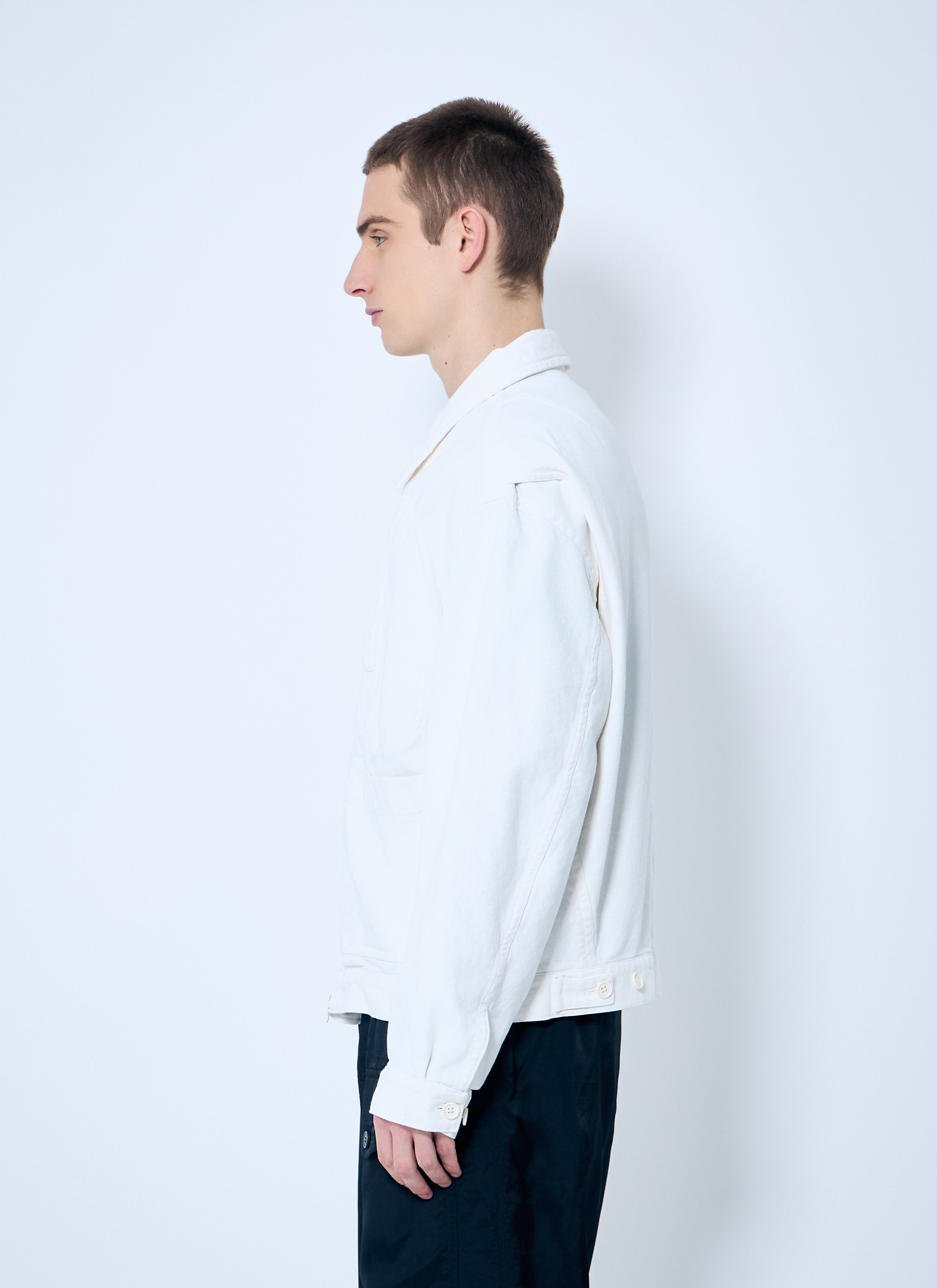 Dries Van Noten Men's Veper Jacket coat white zip up