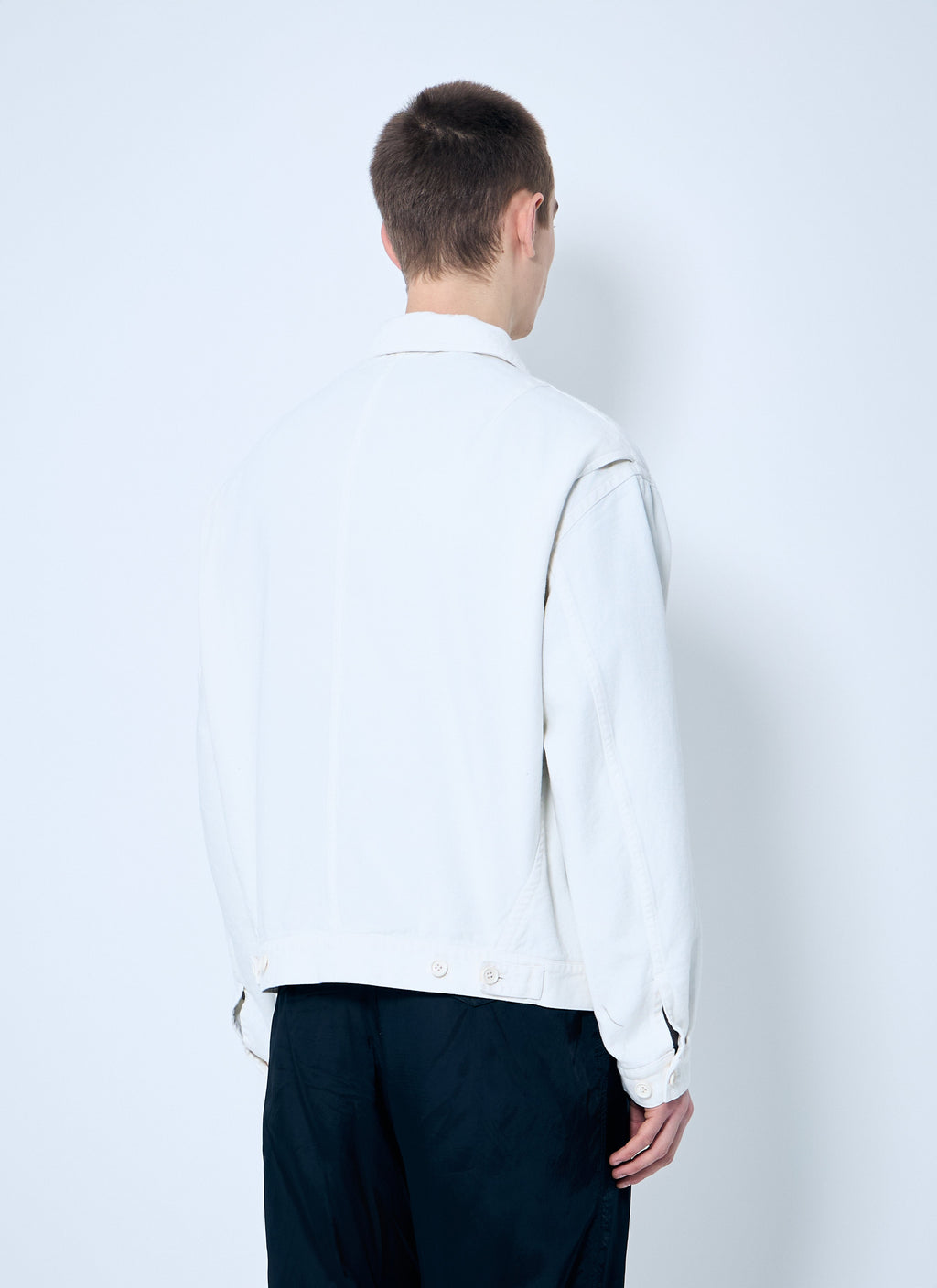 Dries Van Noten Men's Veper Jacket coat white zip up