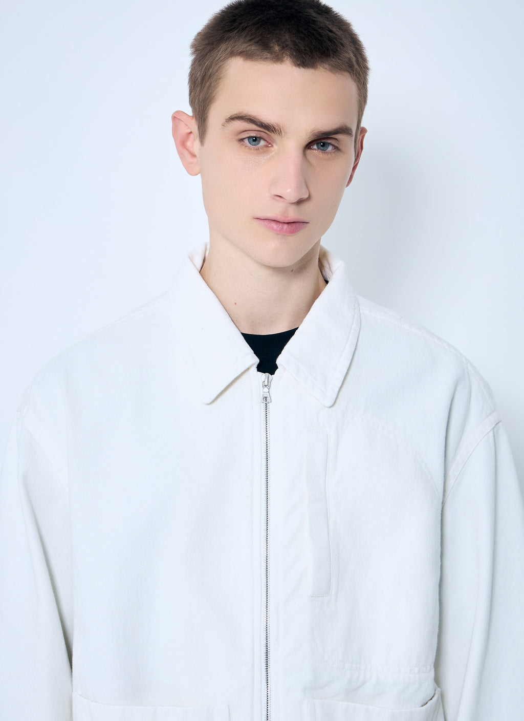 Dries Van Noten Men's Veper Jacket coat white zip up