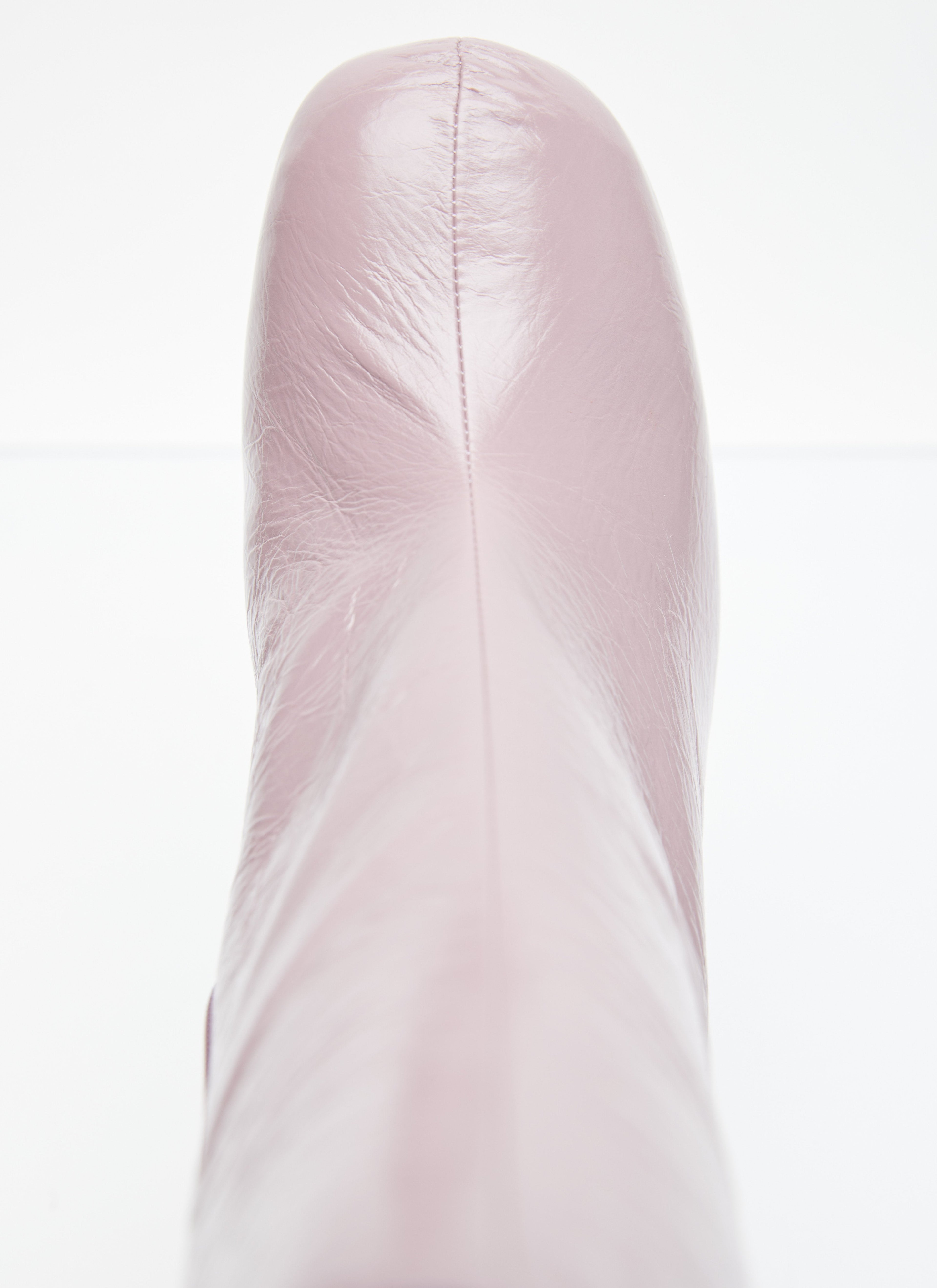 Dries Van Noten ladies Platform Heel Leather Boots shoes pink irredescent