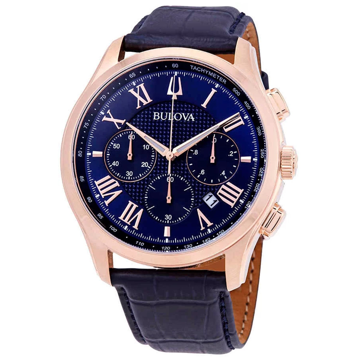 Bulova Men's Wilton watch navy Men's  water resistant