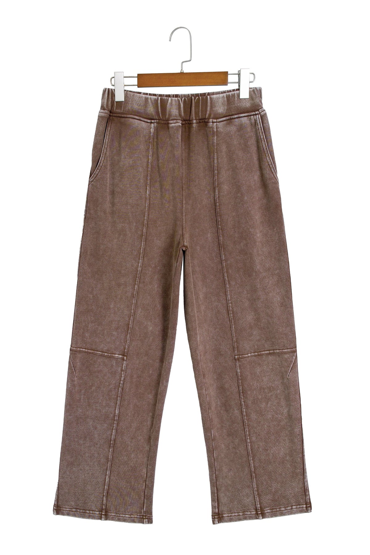 Lola Mineral Wash Seam Detail Elastic Waist Barrel Pants Indie Ladies