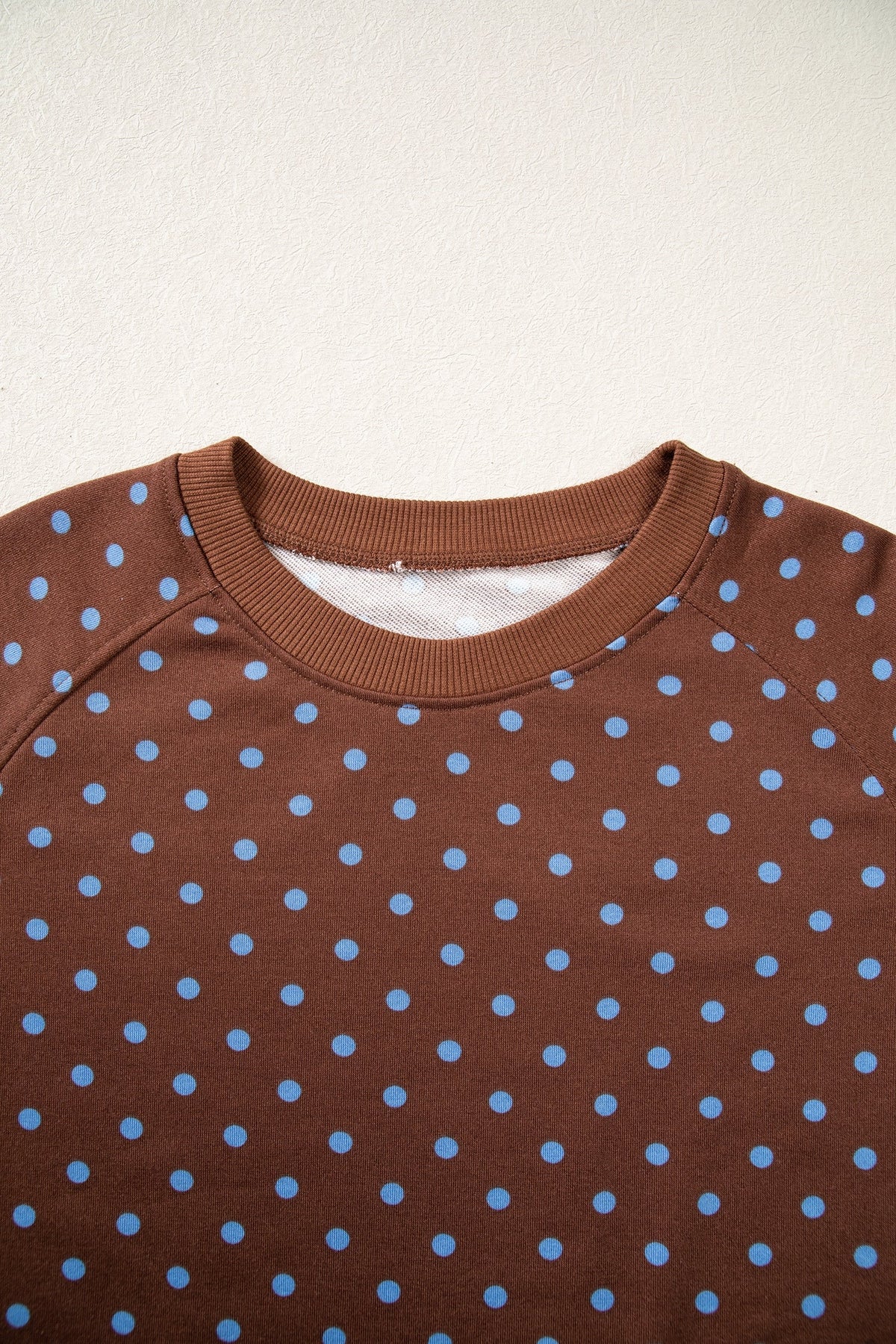 Jane Polka Dot Drawstring Wide Leg Long Sleeve Top Pant Set Outfit