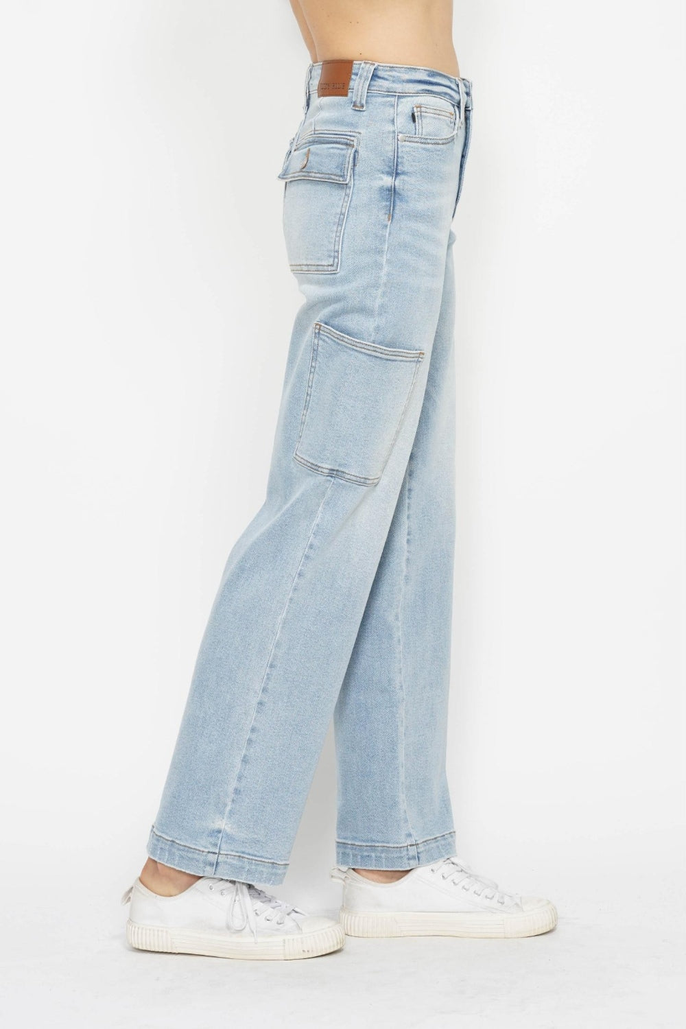 Judy Blue Full Size High Waist Straight Cargo Jeans ladies