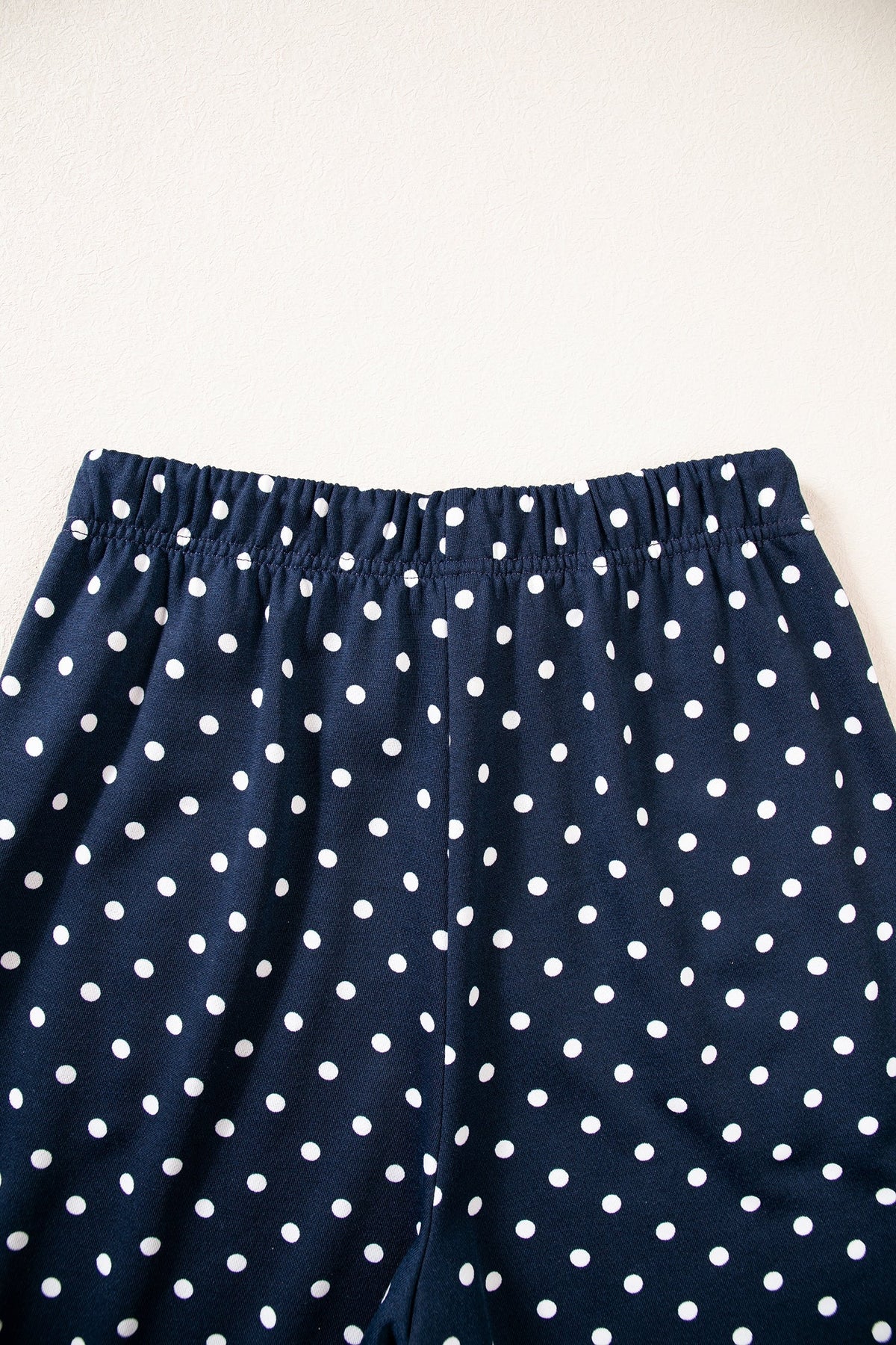 Jane Polka Dot Drawstring Wide Leg Long Sleeve Top Pant Set Outfit