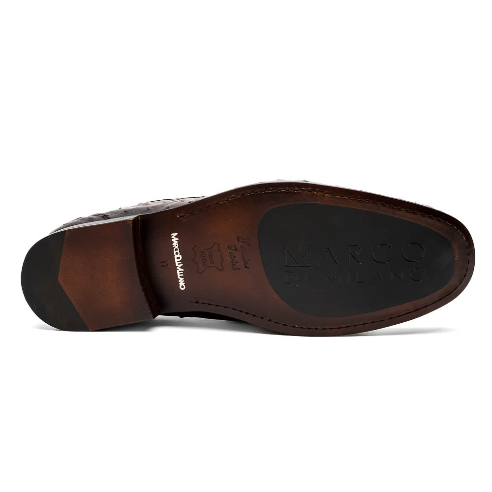 Ferrioni BlackCherry genuine ostrich loafers slip-on Men's dress shoes