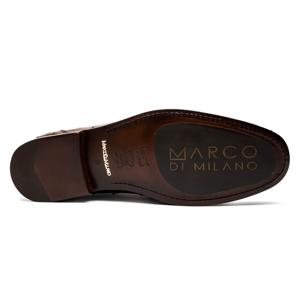 Ferrioni Kango Tabac genuine ostrich buckle loafers shoes men's brown
