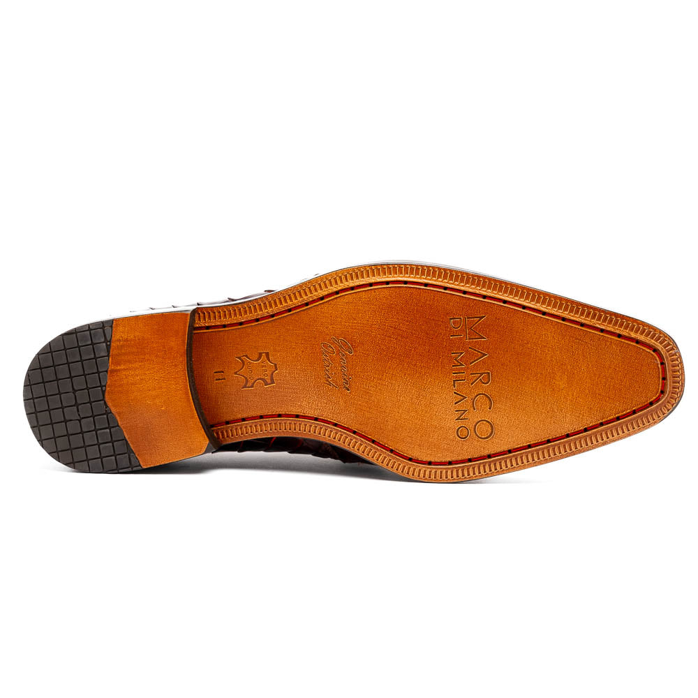 Fitipaldi men's Genuine Alligator hide oxfords shoes dress brown rustic cognac
