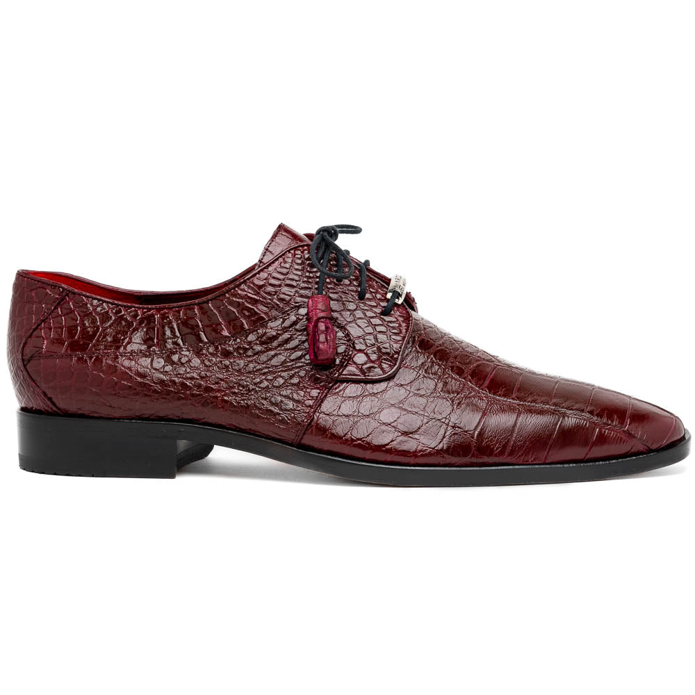 Fitipaldi Wine men's oxfords dress derby shoes genuine alligator