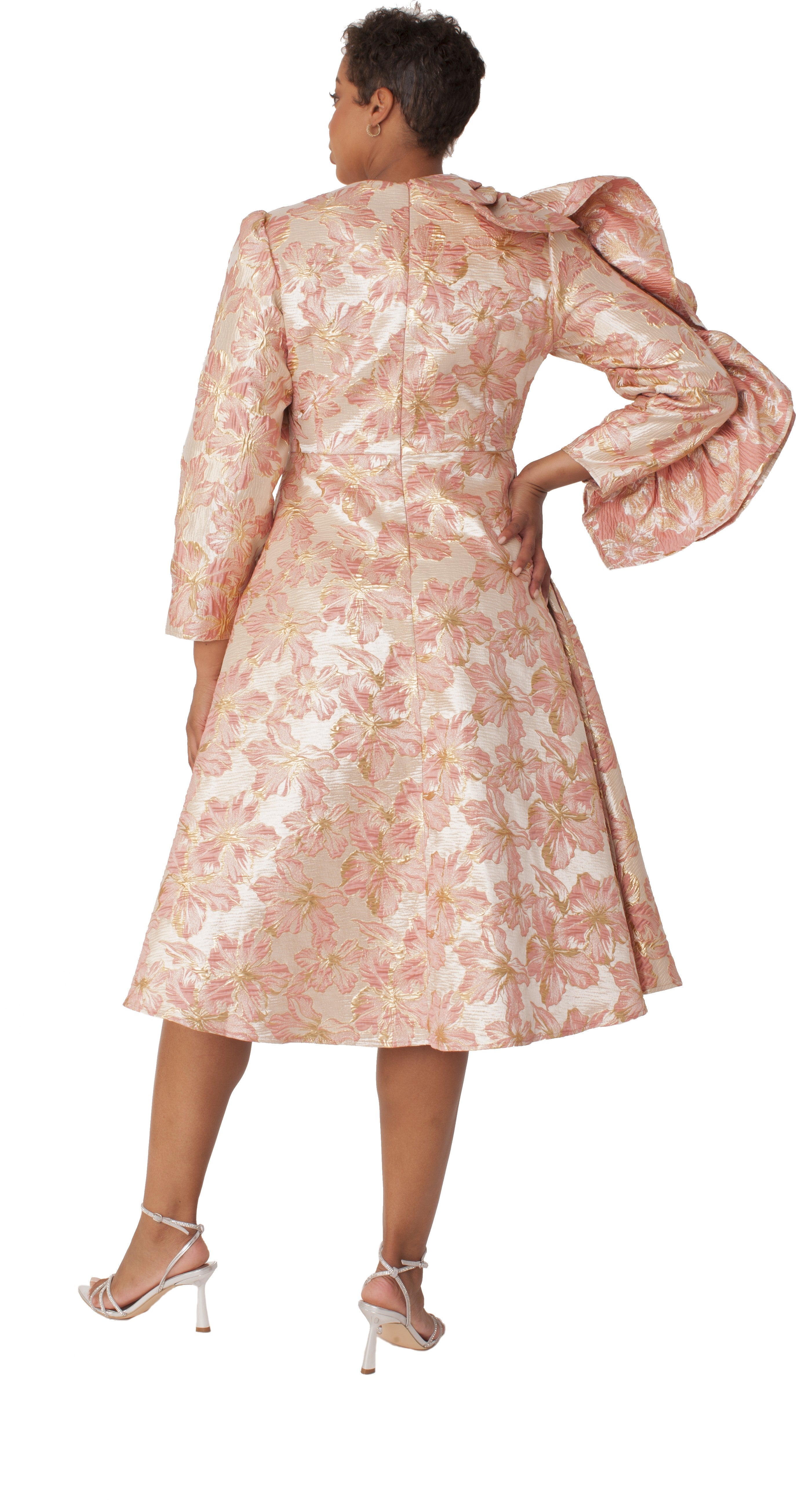Floral Fit & Flare Dress -9724 wedding church occasion wedding