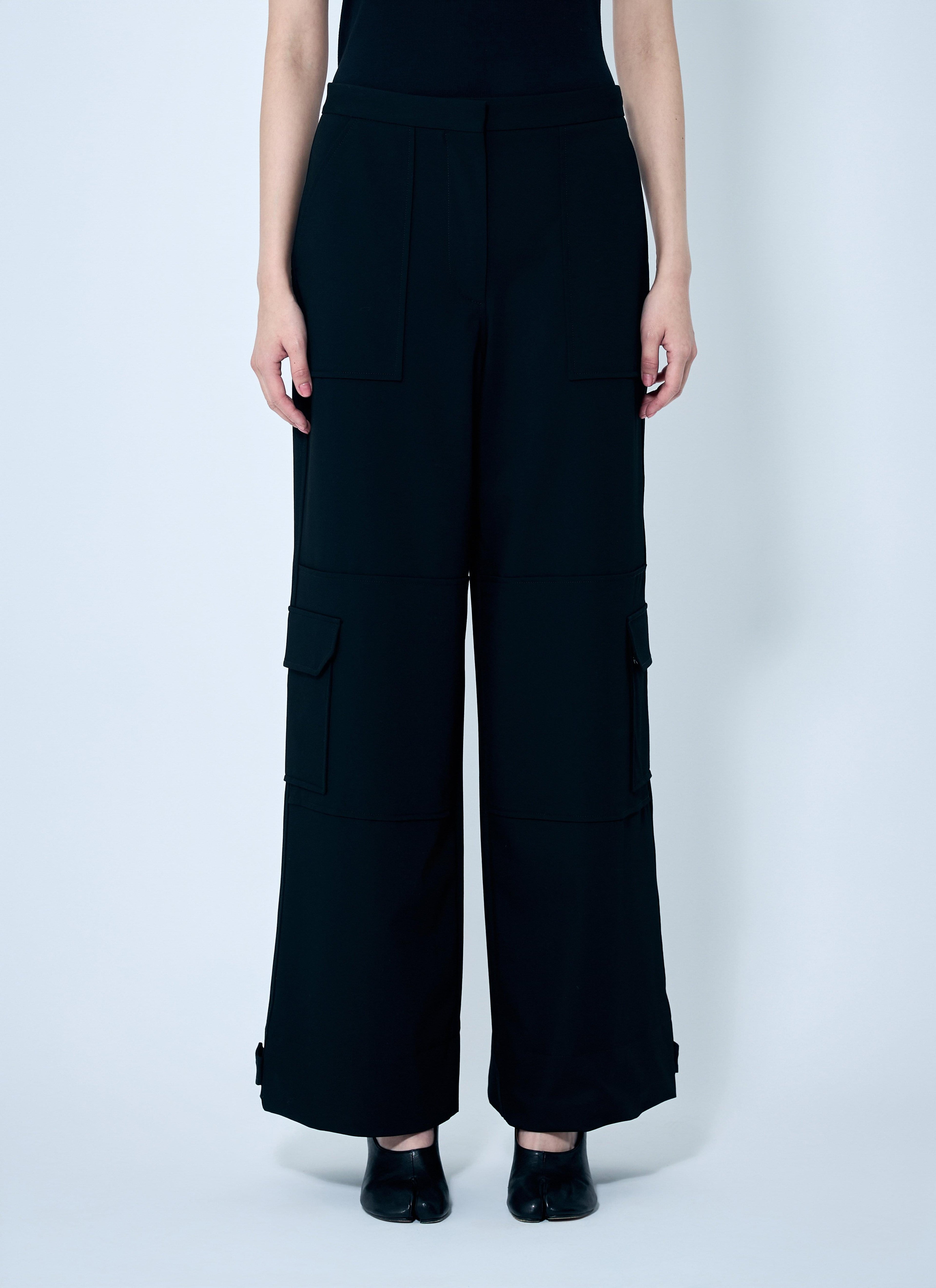 Ganni Ladies Solid Twill Suiting Cargo Pants Slacks Career