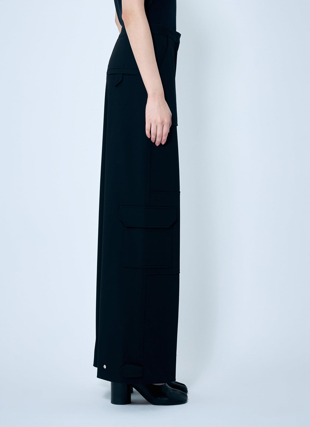 Ganni Ladies Solid Twill Suiting Cargo Pants Slacks Career
