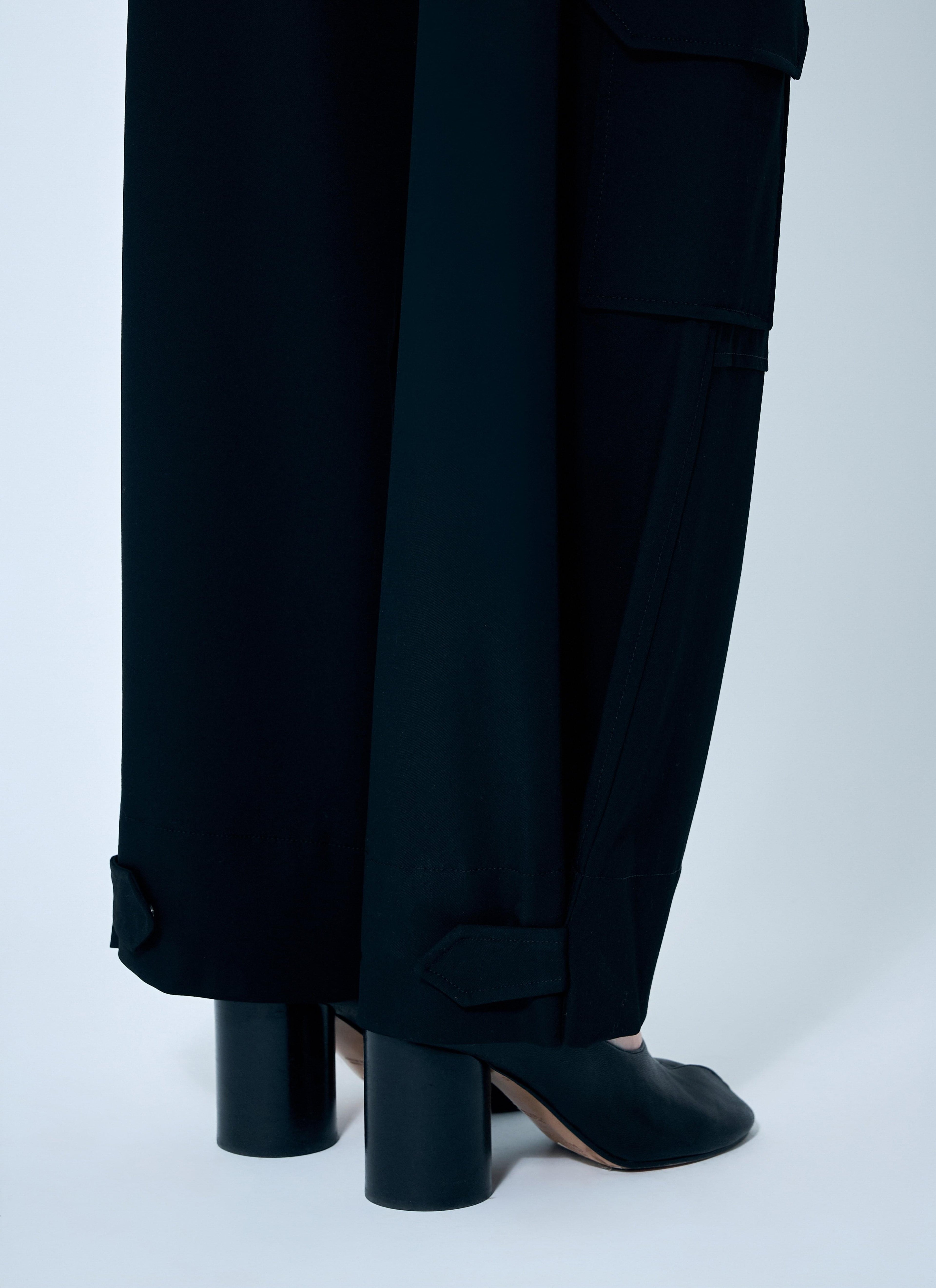 Ganni Ladies Solid Twill Suiting Cargo Pants Slacks Career