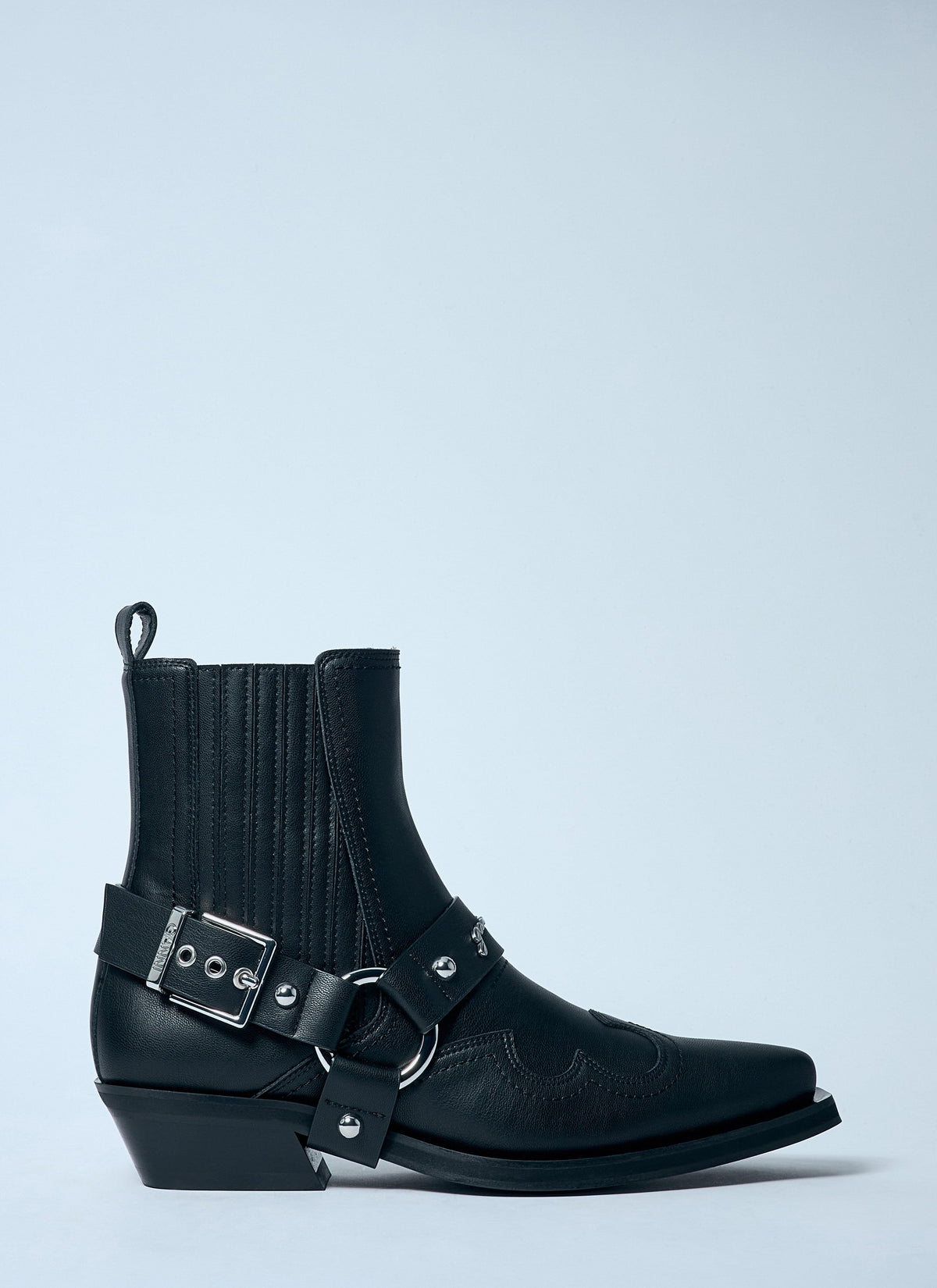 Ganni Ladies Low-Cut Western Chelsea ankle Boots motorcycle