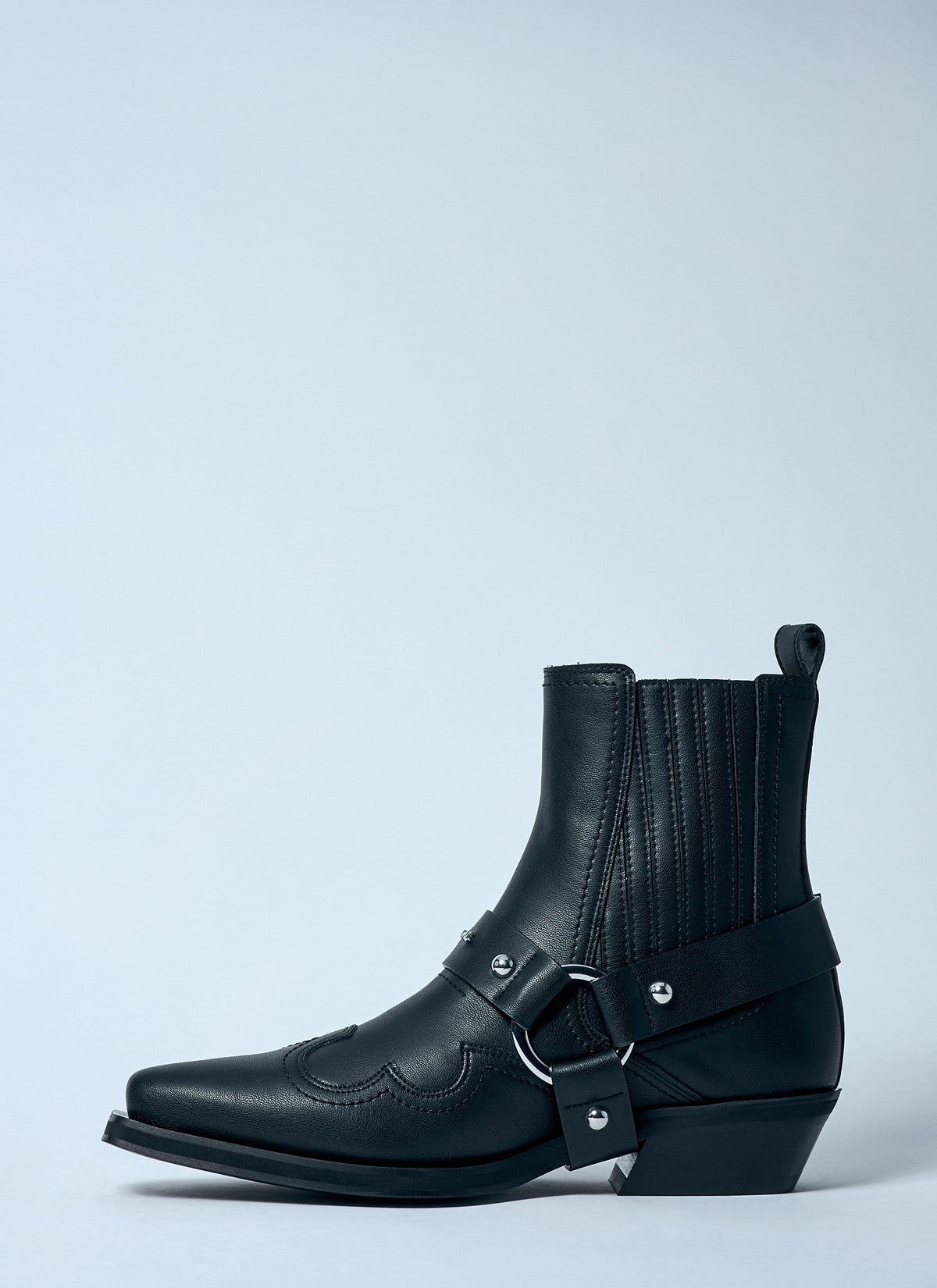 Ganni Ladies Low-Cut Western Chelsea ankle Boots motorcycle