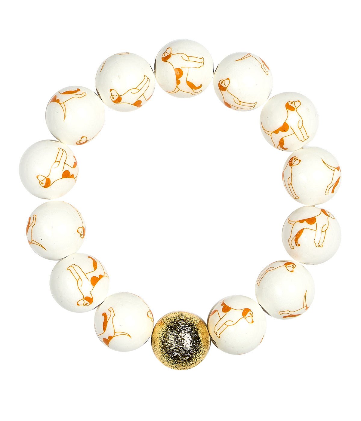 Beaded Bracelet - Hound Dog - Gameday Collection Tennessee Vols Smokey ceramic