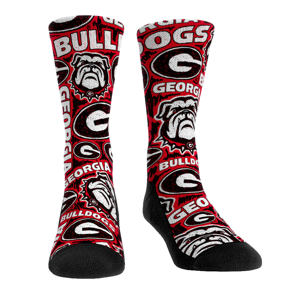 Georgia Bulldogs - Logo Sketch Men's socks SEC football